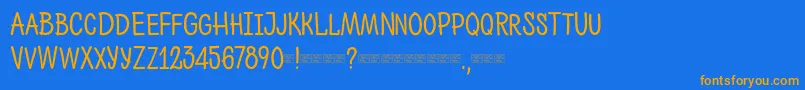 Ph600regularcaps-fontti – oranssit fontit sinisellä taustalla