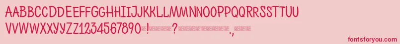 Ph600regularcaps Font – Red Fonts on Pink Background