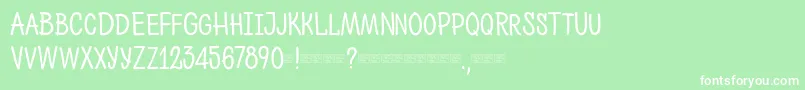 Ph600regularcaps Font – White Fonts on Green Background