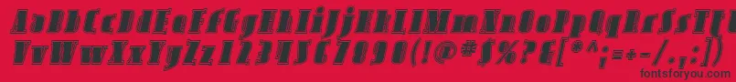 AvondaleInlineItalic Font – Black Fonts on Red Background