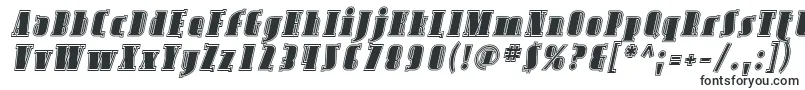AvondaleInlineItalic Font – Black Fonts on White Background