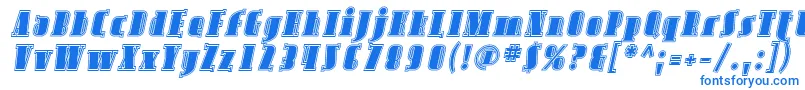 AvondaleInlineItalic Font – Blue Fonts on White Background
