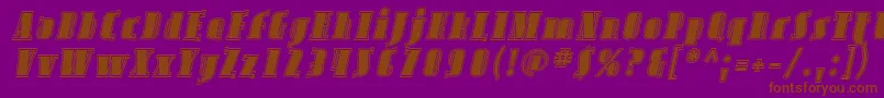 AvondaleInlineItalic Font – Brown Fonts on Purple Background