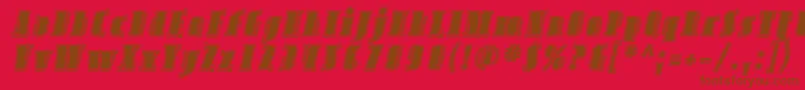AvondaleInlineItalic Font – Brown Fonts on Red Background