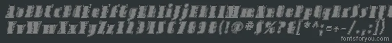 AvondaleInlineItalic Font – Gray Fonts on Black Background
