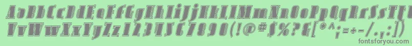 AvondaleInlineItalic Font – Gray Fonts on Green Background