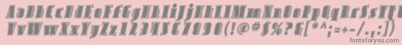 AvondaleInlineItalic Font – Gray Fonts on Pink Background