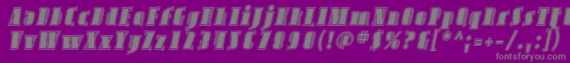 AvondaleInlineItalic Font – Gray Fonts on Purple Background