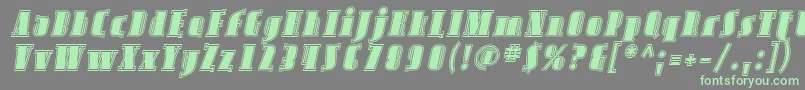 AvondaleInlineItalic Font – Green Fonts on Gray Background