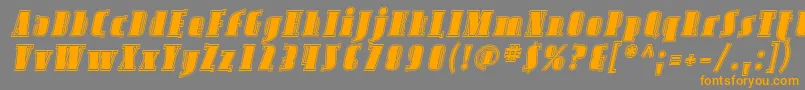 AvondaleInlineItalic Font – Orange Fonts on Gray Background