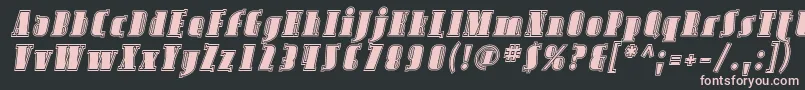 AvondaleInlineItalic Font – Pink Fonts on Black Background