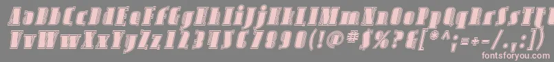 AvondaleInlineItalic Font – Pink Fonts on Gray Background