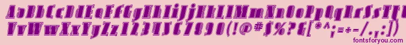 AvondaleInlineItalic Font – Purple Fonts on Pink Background