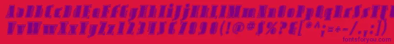 AvondaleInlineItalic Font – Purple Fonts on Red Background