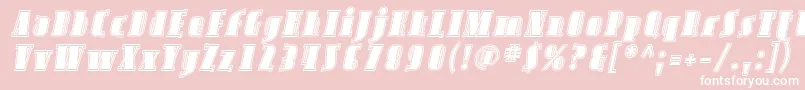 AvondaleInlineItalic Font – White Fonts on Pink Background