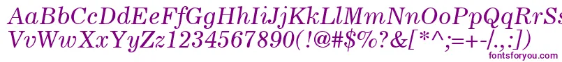 LockupSsiItalic Font – Purple Fonts on White Background