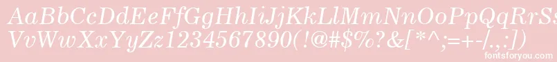 LockupSsiItalic Font – White Fonts on Pink Background