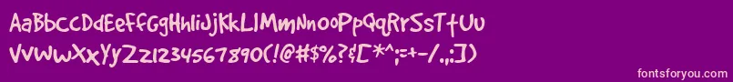 Gooddog Plain Font – Pink Fonts on Purple Background