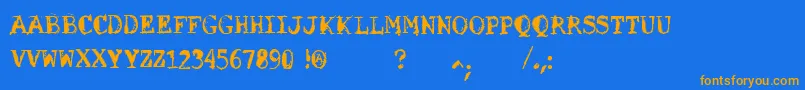 VtksSolucaoCriativa Font – Orange Fonts on Blue Background