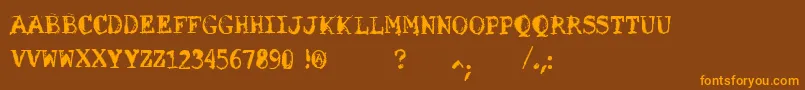 VtksSolucaoCriativa Font – Orange Fonts on Brown Background