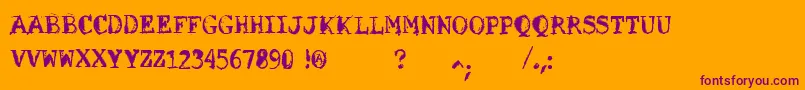 VtksSolucaoCriativa Font – Purple Fonts on Orange Background