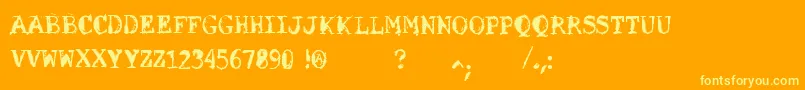 VtksSolucaoCriativa Font – Yellow Fonts on Orange Background
