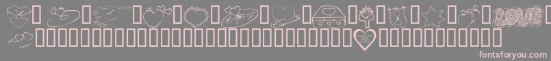 KrValentines2006Seven Font – Pink Fonts on Gray Background