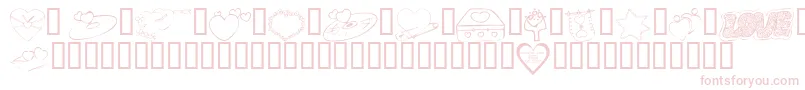 フォントKrValentines2006Seven – 白い背景にピンクのフォント