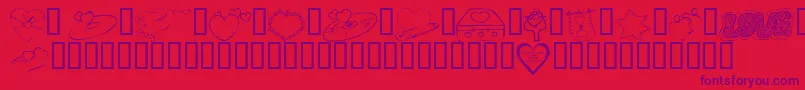 More about KrValentines2006Seven Font KrValentines2006Seven Font – Purple Fonts on Red Background