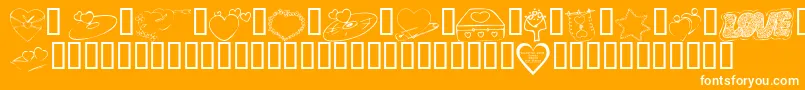 KrValentines2006Seven Font – White Fonts on Orange Background