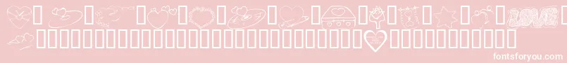KrValentines2006Seven Font – White Fonts on Pink Background
