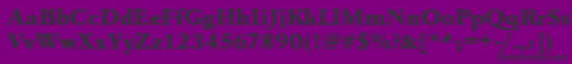 Urwgaramondtextbolextwid Font – Black Fonts on Purple Background