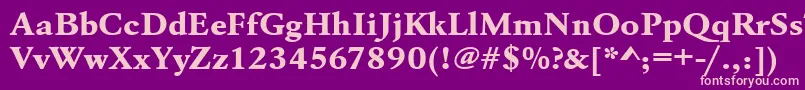 fuente Urwgaramondtextbolextwid – Fuentes Rosadas Sobre Fondo Morado
