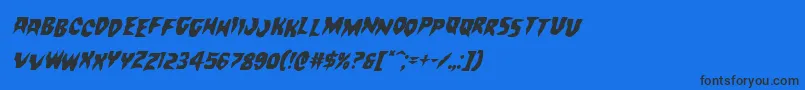 Countsuckulastagital Font – Black Fonts on Blue Background