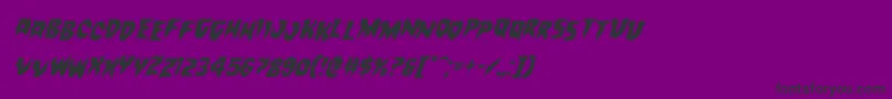Шрифт Countsuckulastagital – чёрные шрифты на фиолетовом фоне