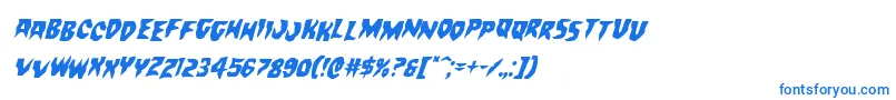 Countsuckulastagital Font – Blue Fonts on White Background