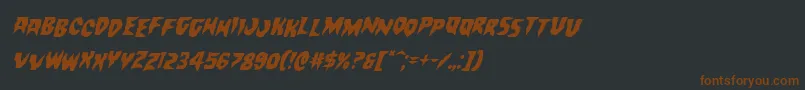 Countsuckulastagital Font – Brown Fonts on Black Background
