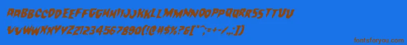 Countsuckulastagital Font – Brown Fonts on Blue Background