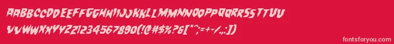 Countsuckulastagital Font – Pink Fonts on Red Background