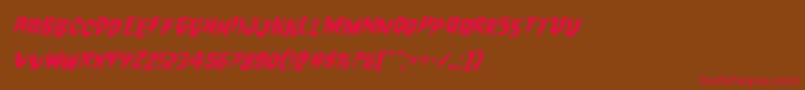 Countsuckulastagital Font – Red Fonts on Brown Background