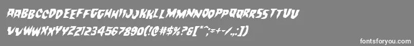 Countsuckulastagital Font – White Fonts on Gray Background