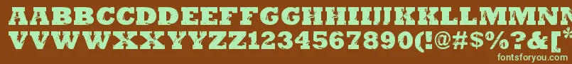 MarvelouzDsg Font – Green Fonts on Brown Background