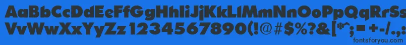 OrnitonsHeavy Font – Black Fonts on Blue Background