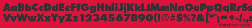 OrnitonsHeavy Font – Black Fonts on Red Background