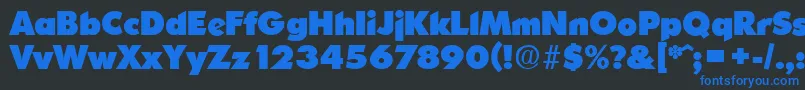 OrnitonsHeavy Font – Blue Fonts on Black Background