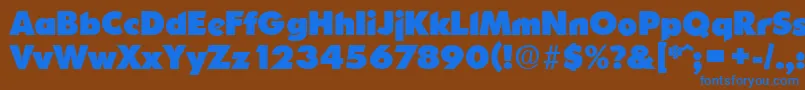 OrnitonsHeavy Font – Blue Fonts on Brown Background