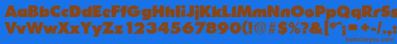 OrnitonsHeavy Font – Brown Fonts on Blue Background