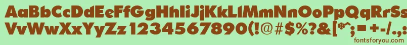 OrnitonsHeavy Font – Brown Fonts on Green Background