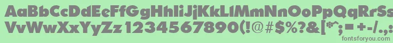 OrnitonsHeavy Font – Gray Fonts on Green Background