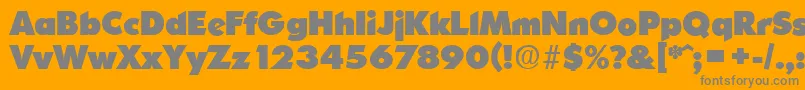 OrnitonsHeavy Font – Gray Fonts on Orange Background